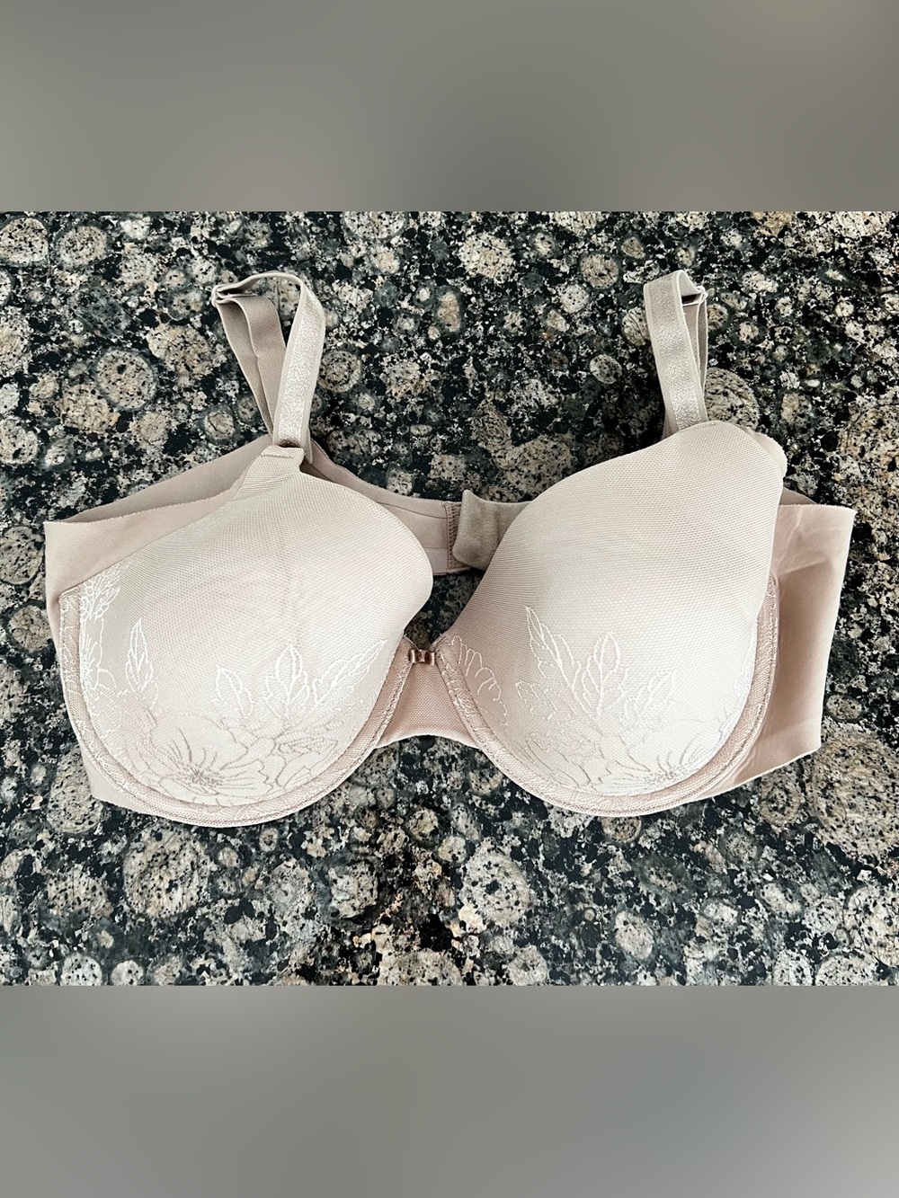 Warner's Light Beige Embroidered T-Shirt Bra